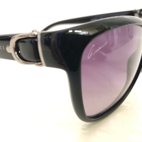 Gucci Blk Horsebit Sunglasses - Authentic - NWOT - Picture 2 of 8